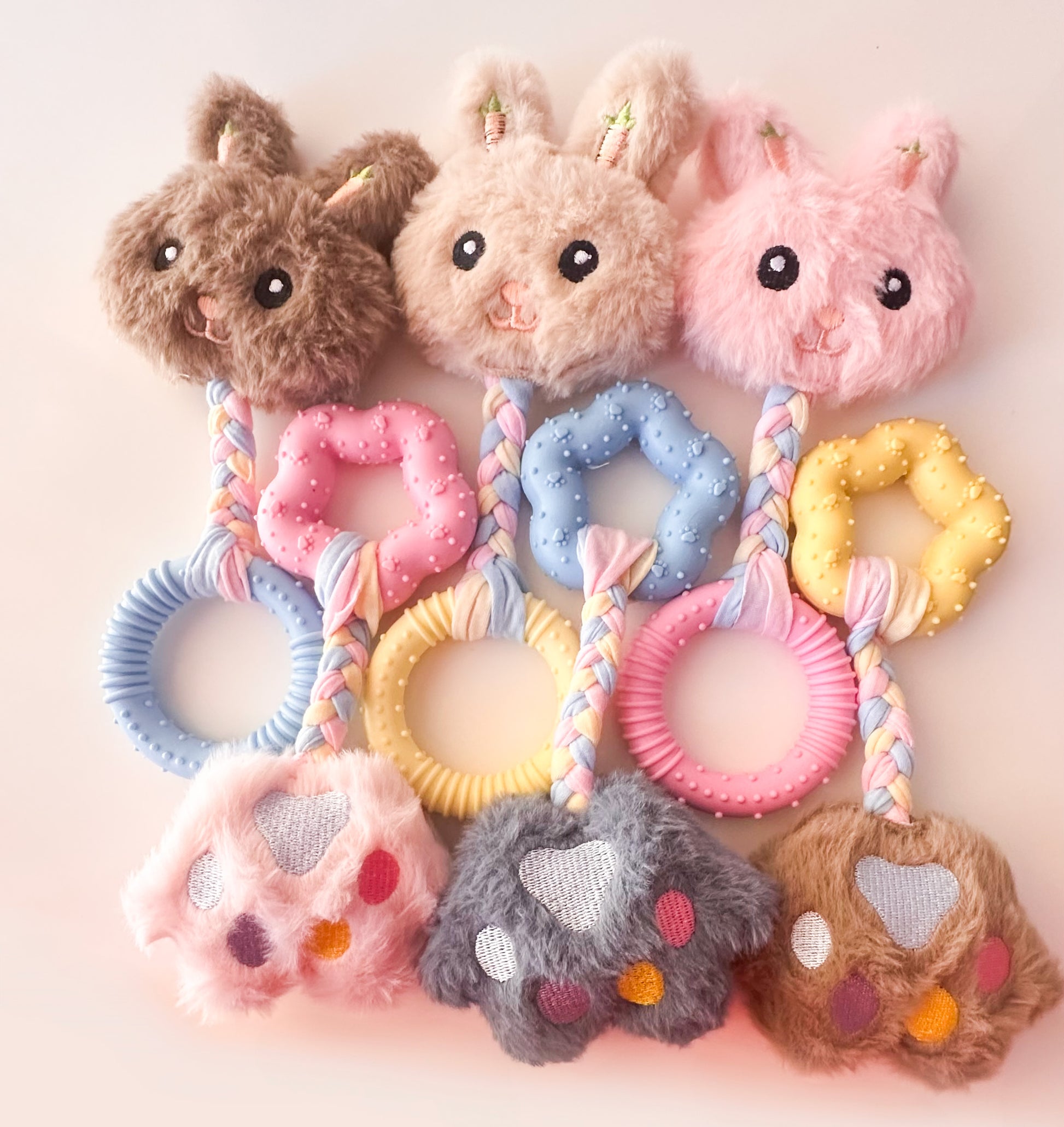 Juguete mordedor con peluche